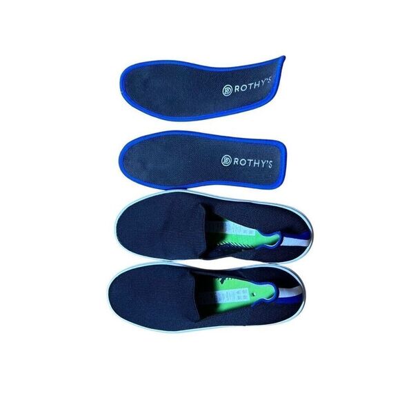 Rothy's The Original Slip On Sneakers Womens 8 EU 39 Black Solid Textile Shoes - Picture 5 of 7